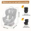 YOREPEK Padded Car Seat Travel Bag Backpack for Airplane, Heavy Duty Car Seat Bags for Air Travel, Carseat Cover for Airplane Travel with Shoulder Strap, Car Seats Carrier for Airport, Black(Grey)