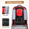 YOREPEK Padded Car Seat Travel Bag Backpack for Airplane, Heavy Duty Car Seat Bags for Air Travel, Carseat Cover for Airplane Travel with Shoulder Strap, Car Seats Carrier for Airport, Black(Grey)