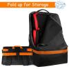 YOREPEK Padded Car Seat Travel Bag Backpack for Airplane, Heavy Duty Car Seat Bags for Air Travel, Carseat Cover for Airplane Travel with Shoulder Strap, Car Seats Carrier for Airport, Black(Orange)