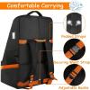 YOREPEK Padded Car Seat Travel Bag Backpack for Airplane, Heavy Duty Car Seat Bags for Air Travel, Carseat Cover for Airplane Travel with Shoulder Strap, Car Seats Carrier for Airport, Black(Orange)