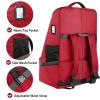 YOREPEK Padded Car Seat Travel Bag Backpack for Airplane, Heavy Duty Car Seat Bags for Air Travel, Carseat Cover for Airplane Travel with Shoulder Strap, Car Seats Carrier for Airport, Black(Dark Red)