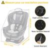 YOREPEK Padded Car Seat Travel Bag Backpack for Airplane, Heavy Duty Car Seat Bags for Air Travel, Carseat Cover for Airplane Travel with Shoulder Strap, Car Seats Carrier for Airport, Black(Black)