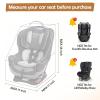 YOREPEK Padded Car Seat Travel Bag Backpack for Airplane, Heavy Duty Car Seat Bags for Air Travel, Carseat Cover for Airplane Travel with Shoulder Strap, Car Seats Carrier for Airport, Black(Black ALL)
