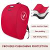YOREPEK Padded Car Seat Travel Bag for Airplane, Fits for Doona Car Seat Stroller with isofix Base, Infant Car Seat Bags with Lockable Zipper, Foldable Gate Check Stroller Backpack for Baby Travel(Red)