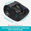 YOREPEK Padded Car Seat Travel Bag for Airplane, Fits for Doona Car Seat Stroller with isofix Base, Infant Car Seat Bags with Lockable Zipper, Foldable Gate Check Stroller Backpack for Baby Travel(Black)
