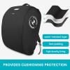 YOREPEK Padded Car Seat Travel Bag for Airplane, Fits for Doona Car Seat Stroller with isofix Base, Infant Car Seat Bags with Lockable Zipper, Foldable Gate Check Stroller Backpack for Baby Travel(Black)