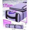 YOREPEK Padded Snowboard Bag with Wheels, Extendable Ski Bags for Air Travel Length up to 175cm,Snowboard Backpack with 6 Pockets for Ski Boots(up to US Size 13), Helmet, Accessories(Purple)