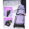 YOREPEK Padded Snowboard Bag with Wheels, Extendable Ski Bags for Air Travel Length up to 175cm,Snowboard Backpack with 6 Pockets for Ski Boots(up to US Size 13), Helmet, Accessories(Purple)