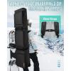 YOREPEK Padded Snowboard Bag with Wheels, Extendable Ski Bags for Air Travel Length up to 175cm,Snowboard Backpack with 6 Pockets for Ski Boots(up to US Size 13), Helmet, Accessories(Black)