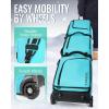 YOREPEK Padded Snowboard Bag with Wheels, Extendable Ski Bags for Air Travel Length up to 175cm,Snowboard Backpack with 6 Pockets for Ski Boots(up to US Size 13), Helmet, Accessories(Blue)