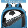 YOREPEK Soccer Backpack,Soccer Bag with Ball Holder, Water resistant Sport Equipment Bags Fit Basketball Volleyball Football(Blue)