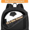 YOREPEK Soccer Backpack,Soccer Bag with Ball Holder, Water resistant Sport Equipment Bags Fit Basketball Volleyball Football(Coal Black)