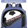 YOREPEK Soccer Backpack,Soccer Bag with Ball Holder, Water resistant Sport Equipment Bags Fit Basketball Volleyball Football(Purple)