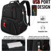 YOREPEK Travel Backpack, Extra Large 50L Laptop Backpacks for Men Women, Water Resistant College Student Bookbag Airline Approved Business Work Bag with USB Charging Port Fits 17 Inch Computer, Blue(Black)