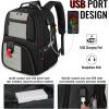 YOREPEK Travel Backpack, Extra Large 50L Laptop Backpacks for Men Women, Water Resistant College Student Bookbag Airline Approved Business Work Bag with USB Charging Port Fits 17 Inch Computer, Blue(Grey)