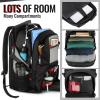 YOREPEK Travel Backpack, Extra Large 50L Laptop Backpacks for Men Women, Water Resistant College Student Bookbag Airline Approved Business Work Bag with USB Charging Port Fits 17 Inch Computer, Blue(Grey)