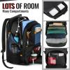 YOREPEK Travel Backpack, Extra Large 50L Laptop Backpacks for Men Women, Water Resistant College Student Bookbag Airline Approved Business Work Bag with USB Charging Port Fits 17 Inch Computer, Blue(Roy Blue)