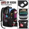 YOREPEK Travel Backpack, Extra Large 50L Laptop Backpacks for Men Women, Water Resistant College Student Bookbag Airline Approved Business Work Bag with USB Charging Port Fits 17 Inch Computer, Blue(Purple)