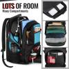 YOREPEK Travel Backpack, Extra Large 50L Laptop Backpacks for Men Women, Water Resistant College Student Bookbag Airline Approved Business Work Bag with USB Charging Port Fits 17 Inch Computer, Blue(Blue)