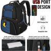 YOREPEK Travel Backpack, Extra Large 50L Laptop Backpacks for Men Women, Water Resistant College Student Bookbag Airline Approved Business Work Bag with USB Charging Port Fits 17 Inch Computer, Blue(Roy Blue)