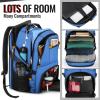 YOREPEK Travel Backpack, Extra Large 50L Laptop Backpacks for Men Women, Water Resistant College Student Bookbag Airline Approved Business Work Bag with USB Charging Port Fits 17 Inch Computer, Blue(Cobalt Blue)