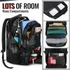 YOREPEK Travel Backpack, Extra Large 50L Laptop Backpacks for Men Women, Water Resistant College Student Bookbag Airline Approved Business Work Bag with USB Charging Port Fits 17 Inch Computer, Blue(Camouflage)
