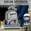 YOREPEK Travel Backpack, Extra Large 50L Laptop Backpacks for Men Women, Water Resistant College Student Bookbag Airline Approved Business Work Bag with USB Charging Port Fits 17 Inch Computer, Blue(Light Grey)