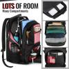 YOREPEK Travel Backpack, Extra Large 50L Laptop Backpacks for Men Women, Water Resistant College Student Bookbag Airline Approved Business Work Bag with USB Charging Port Fits 17 Inch Computer, Blue(Pink)