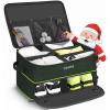 YOREPEK 2 Layer Golf Trunk Organizer, Golf Gifts for Men with Separate Ventilated Compartment for 2 Pair Shoes, Waterproof Car Trunk Locker for Balls, Tees, Clothes, Gloves, Gifts for Golfers(Large-Green)