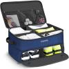 YOREPEK 2 Layer Golf Trunk Organizer, Golf Gifts for Men with Separate Ventilated Compartment for 2 Pair Shoes, Waterproof Car Trunk Locker for Balls, Tees, Clothes, Gloves, Gifts for Golfers(Large-Blue)