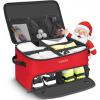YOREPEK 2 Layer Golf Trunk Organizer, Golf Gifts for Men with Separate Ventilated Compartment for 2 Pair Shoes, Waterproof Car Trunk Locker for Balls, Tees, Clothes, Gloves, Gifts for Golfers(Standard-Red)