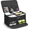 YOREPEK 2 Layer Golf Trunk Organizer, Golf Gifts for Men with Separate Ventilated Compartment for 2 Pair Shoes, Waterproof Car Trunk Locker for Balls, Tees, Clothes, Gloves, Gifts for Golfers(Standard-Black)