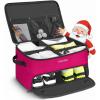 YOREPEK 2 Layer Golf Trunk Organizer, Golf Gifts for Men with Separate Ventilated Compartment for 2 Pair Shoes, Waterproof Car Trunk Locker for Balls, Tees, Clothes, Gloves, Gifts for Golfers(Standard-Pink)