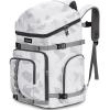 YOREPEK 65L Ski Boot Bag Backpack with 8 Pockets, Waterproof Ski Snowboard Boot Bags for Air Travel, Ski Gear Bag Backpacks for Boots, Helmet, Goggle, Gloves, Pants, Jacket, Accessories for Adults(Ash White)