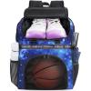YOREPEK Basketball Bag, Large Basketball Backpack with Shoe Compartment and Ball Holder Sports Backpack for daughter son, Water Resistant for Sport Training Equipment Fits Volleyball Gym(Star Blue)