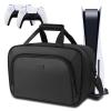 YOREPEK Carrying Case Compatible with PS5, PS5 Pro, Travel Case Suitable for Playstation 5 Discs Digital Edition, Large Capacity Storage bag for Console, Controllers, and Game Accessories, Black(Black)