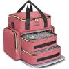 YOREPEK Extra Large Nail Polish Organizer Case Holds 96 to 100+ Bottles (15ml/0.5 fl.oz) UV lamp, Gel Polish Travel Case Bag with 2 Removable Pouches Fits Nail Suppiles, Manicurist Nail Tech Gifts(Pink-96bottles)