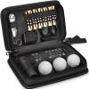 YOREPEK Golf Accessories Kit for Men, Golf Stuff Set with Leather Case, Golf Balls, Golf Tees, Multifunctional Divot Knife, Monocular, Scorer, Golf Gifts for Men Women Golfers(Black)