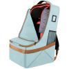 YOREPEK Padded Car Seat Travel Bag Backpack for Airplane, Heavy Duty Car Seat Bags for Air Travel, Carseat Cover for Airplane Travel with Shoulder Strap, Car Seats Carrier for Airport, Black(Light Cyan)