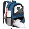 YOREPEK Soccer Backpack,Soccer Bag with Ball Holder, Water resistant Sport Equipment Bags Fit Basketball Volleyball Football(Blue)
