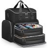 YOREPEK Tattoo Travel Case, Waterproof Tattoo Bag with 2 Removable Organizer Pouches, Adjustable Dividers, Tattoo Carrying Case for Equipment, Supplies, Stencil Printer, Artist Gifts