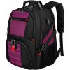 YOREPEK Travel Backpack, Extra Large 50L Laptop Backpacks for Men Women, Water Resistant College Student Bookbag Airline Approved Business Work Bag with USB Charging Port Fits 17 Inch Computer, Blue(Purple)