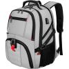 YOREPEK Travel Backpack, Extra Large 50L Laptop Backpacks for Men Women, Water Resistant College Student Bookbag Airline Approved Business Work Bag with USB Charging Port Fits 17 Inch Computer, Blue(Light Grey)