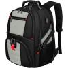 YOREPEK Travel Backpack, Extra Large 50L Laptop Backpacks for Men Women, Water Resistant College Student Bookbag Airline Approved Business Work Bag with USB Charging Port Fits 17 Inch Computer, Blue(Grey)