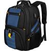 YOREPEK Travel Backpack, Extra Large 50L Laptop Backpacks for Men Women, Water Resistant College Student Bookbag Airline Approved Business Work Bag with USB Charging Port Fits 17 Inch Computer, Blue(Roy Blue)