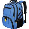 YOREPEK Travel Backpack, Extra Large 50L Laptop Backpacks for Men Women, Water Resistant College Student Bookbag Airline Approved Business Work Bag with USB Charging Port Fits 17 Inch Computer, Blue(Cobalt Blue)
