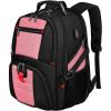 YOREPEK Travel Backpack, Extra Large 50L Laptop Backpacks for Men Women, Water Resistant College Student Bookbag Airline Approved Business Work Bag with USB Charging Port Fits 17 Inch Computer, Blue(Pink)