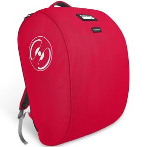 YOREPEK Padded Car Seat Travel Bag for Airplane, Fits for Doona Car Seat Stroller with isofix Base, Infant Car Seat Bags with Lockable Zipper, Foldable Gate Check Stroller Backpack for Baby Travel(Red)