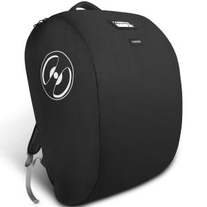 YOREPEK Padded Car Seat Travel Bag for Airplane, Fits for Doona Car Seat Stroller with isofix Base, Infant Car Seat Bags with Lockable Zipper, Foldable Gate Check Stroller Backpack for Baby Travel(Black)