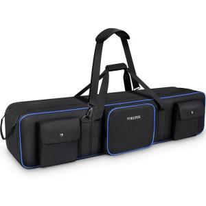 YOREPEK Tripod Carrying Case Bag 40.5″, Resistant Light Stand Bag with 2 Protective Pads, Photo Studio Equipment Case fit Tripods Manfrotto, Monopods, Speaker Stands, Umbrellas, Accessories, Travel(50.5*9.5*9.5)